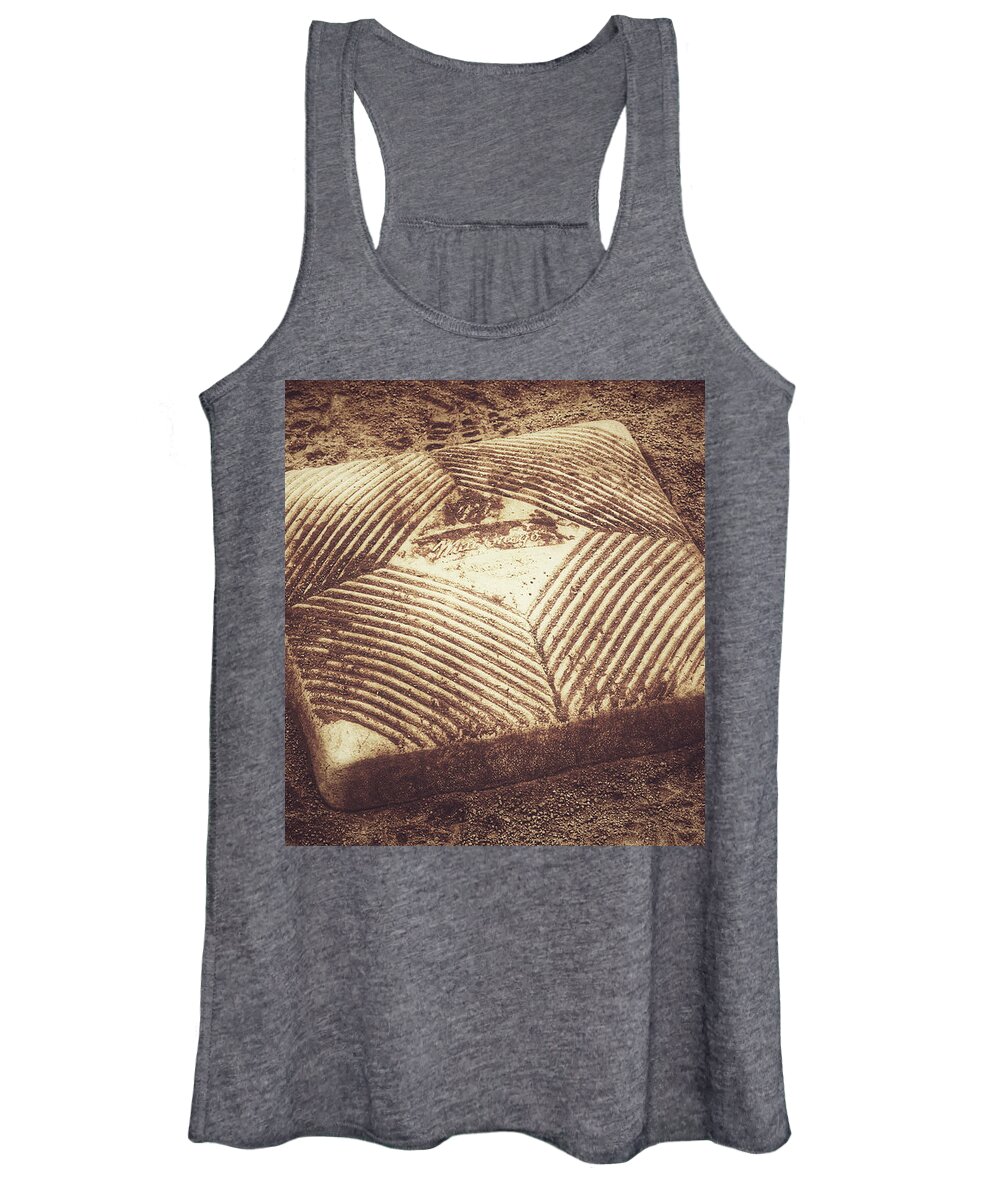 Baseball Women's Tank Top featuring the photograph Dirty Base by Leah McPhail