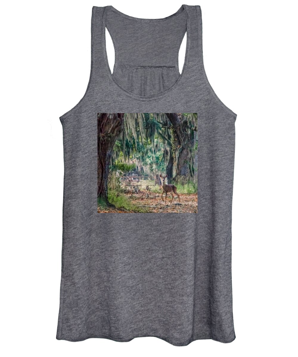 Abandoned Women's Tank Top featuring the photograph Doe In Savannah by Traveler's Pics