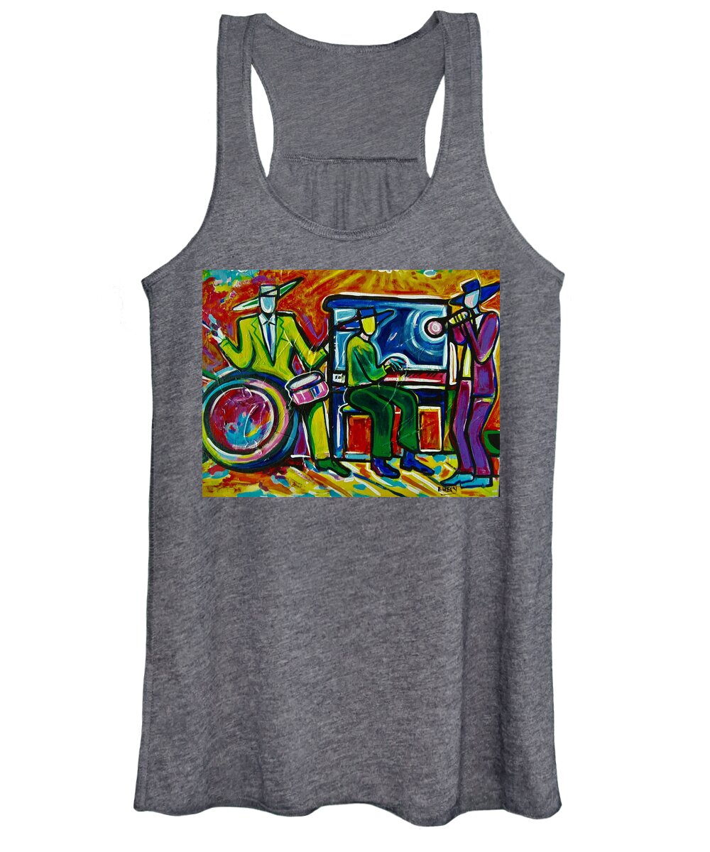 Music Women's Tank Top featuring the painting Downtown by Emery Franklin