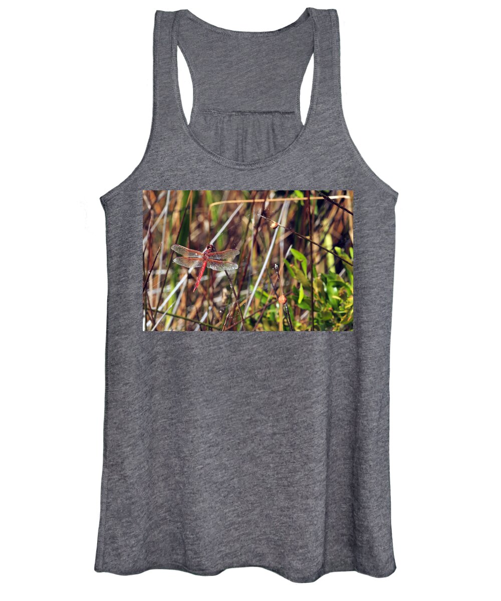 Holding Women's Tank Top featuring the photograph Dragonfly by Travis Rogers