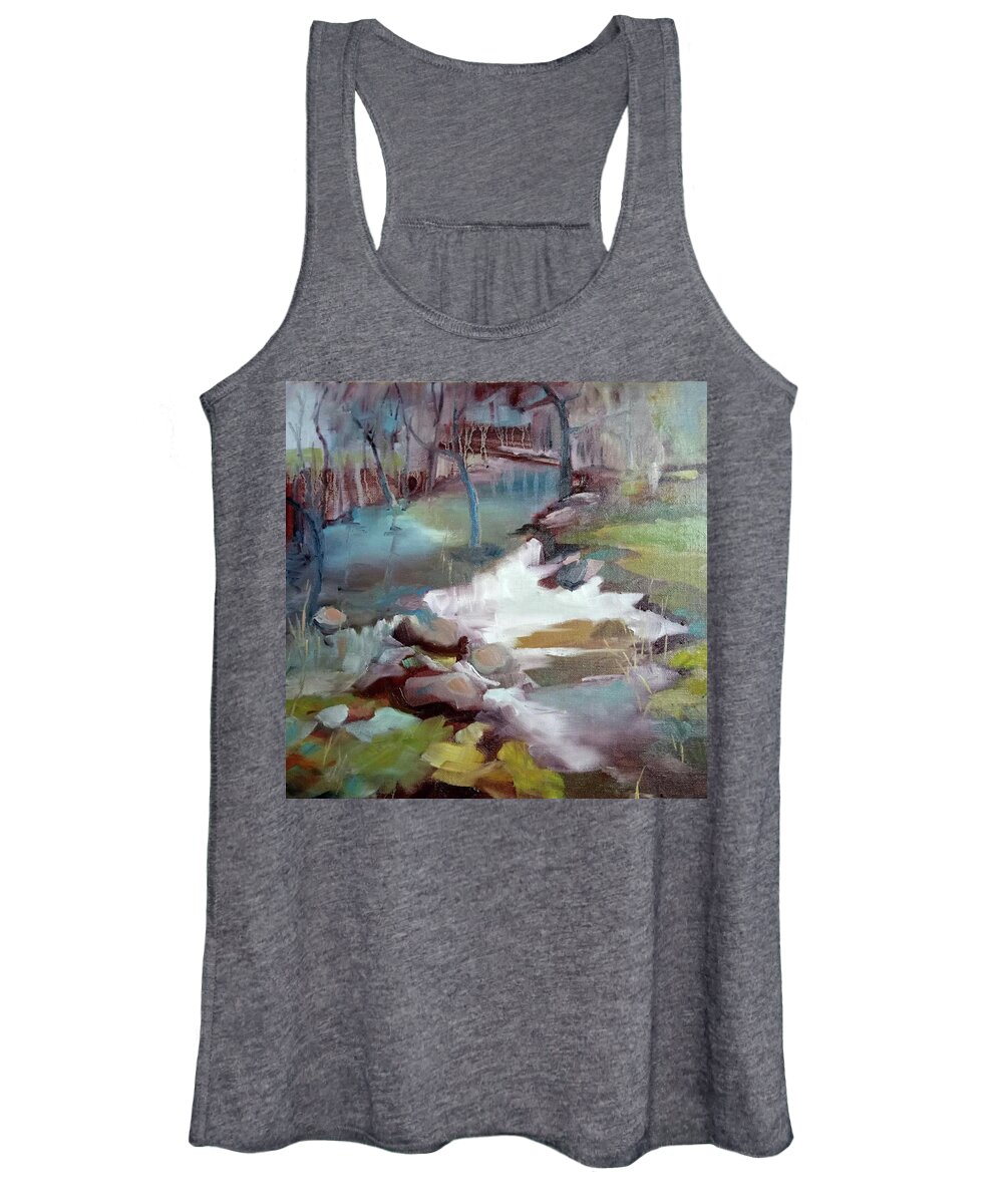  Women's Tank Top featuring the painting Dreaming place by Kim PARDON
