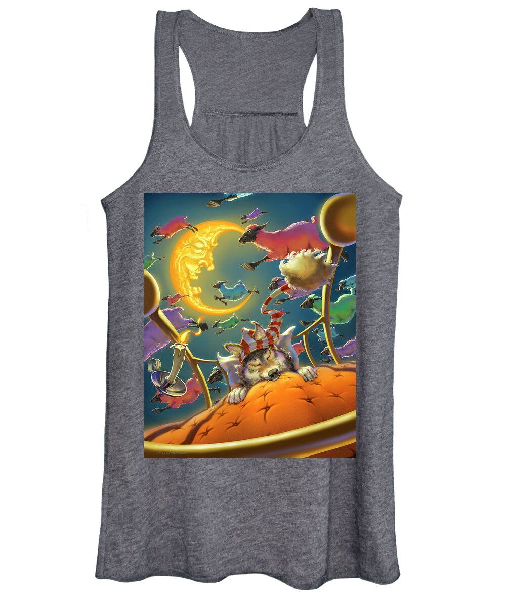 Counting Sheep Ii Women's Tank Top featuring the digital art Dreamland IV by Mark Mille