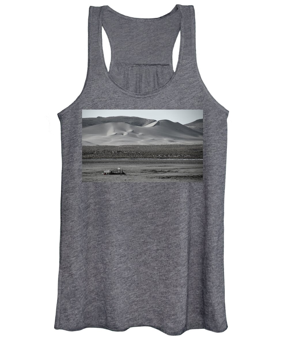 Dune Women's Tank Top featuring the photograph Dune Grave Sands of Time by Glory Ann Penington