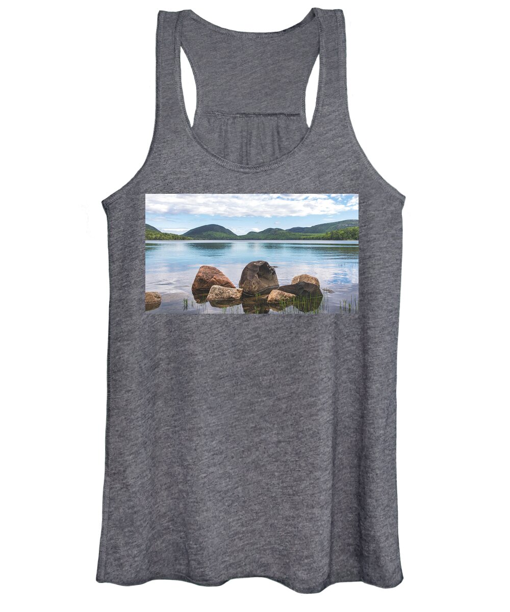 Acadia National Park Women's Tank Top featuring the photograph Eagle Lake by Holly Ross