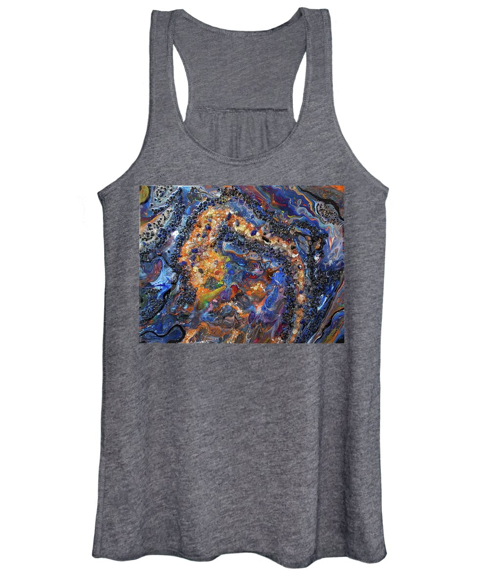 Acrylic Women's Tank Top featuring the painting Earth Gems #18W01 by Lori Sutherland