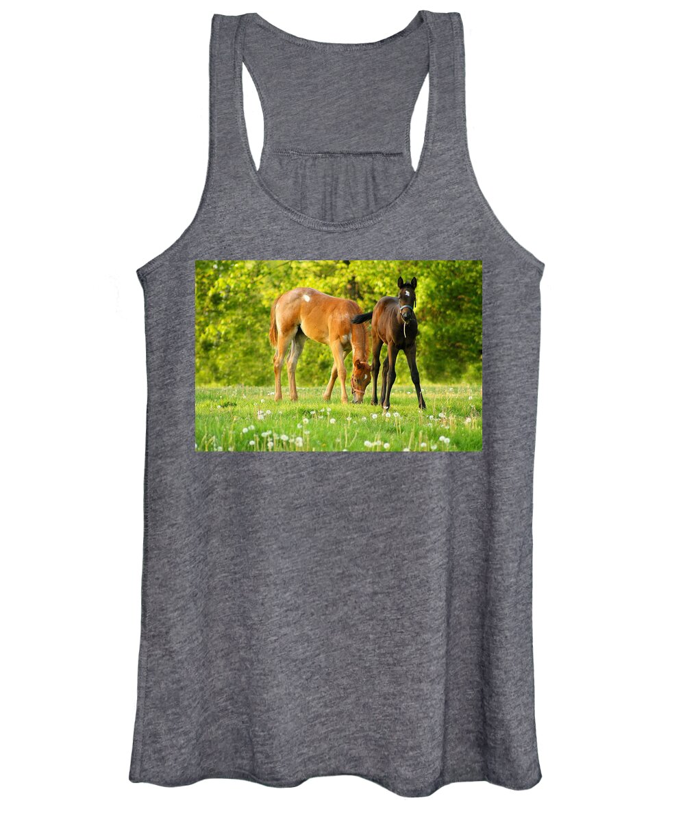Pasture Women's Tank Top featuring the photograph Easy Pickins by Angela Rath