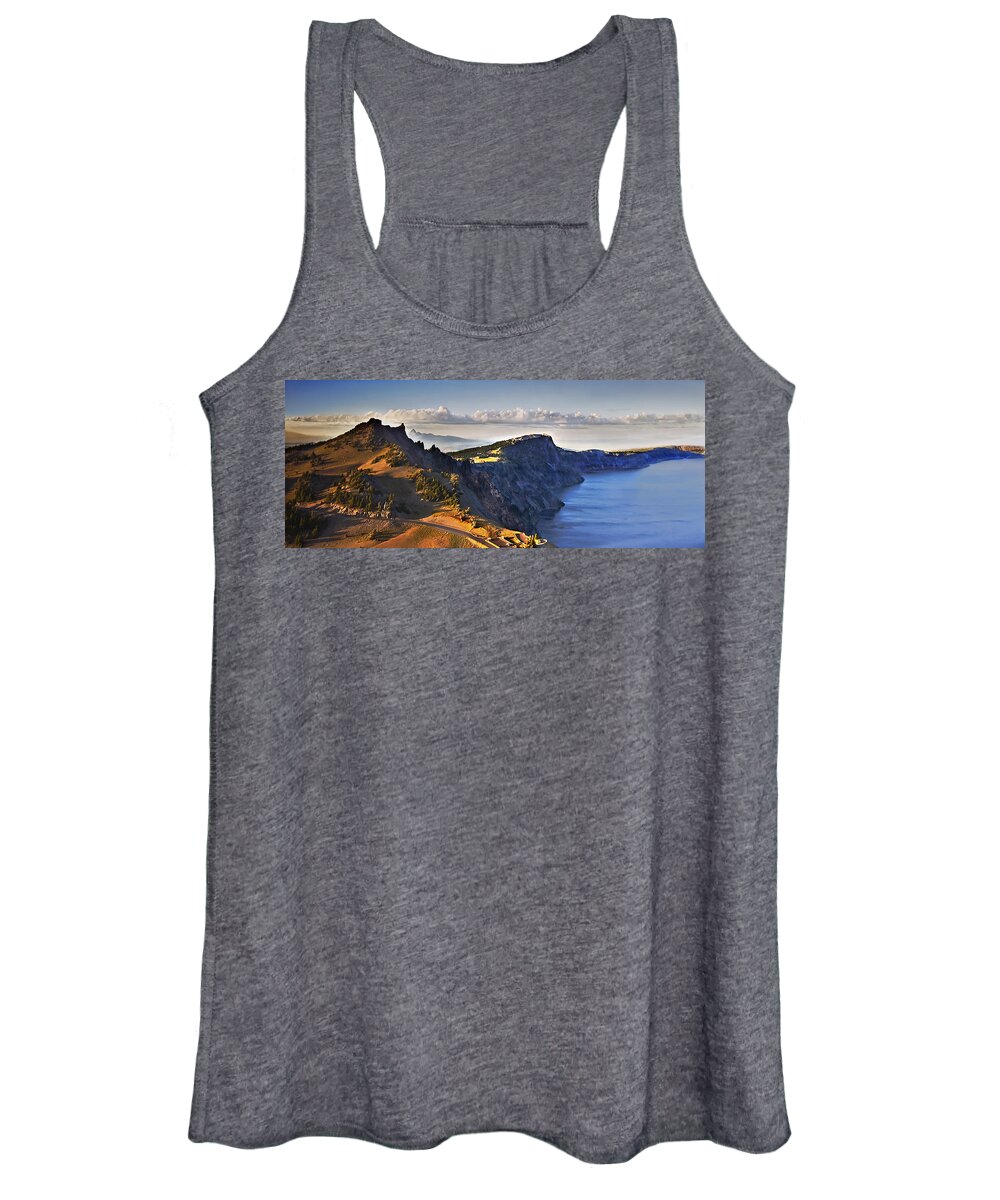 Crater Women's Tank Top featuring the photograph Edge of the Crater by John Christopher
