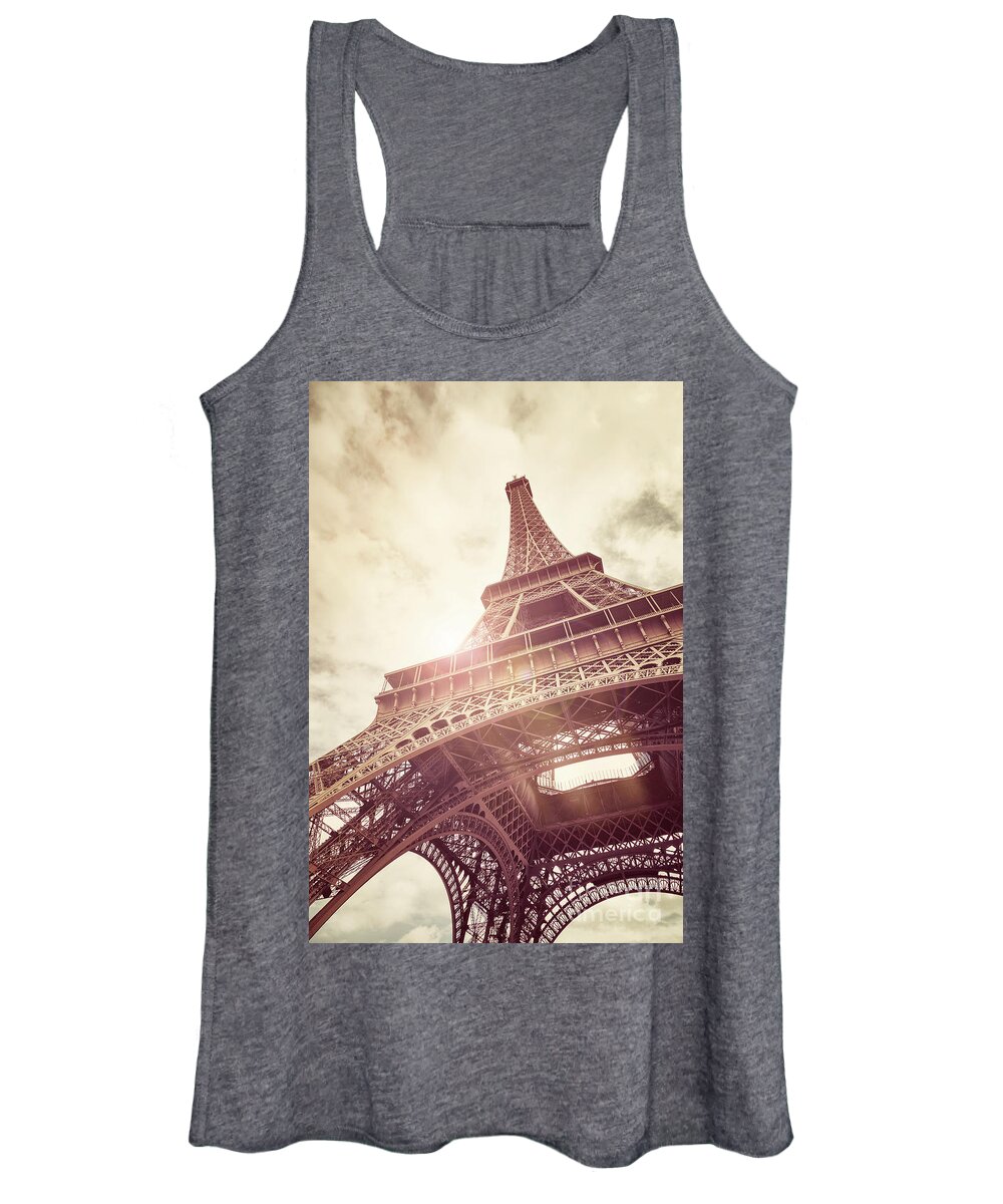 Eiffel Women's Tank Top featuring the photograph Eiffel Tower in sunlight by Jane Rix