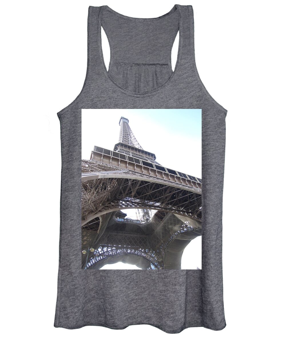 Eiffel Tower Women's Tank Top featuring the photograph Eiffel Tower Tarped X Paris France by John Shiron