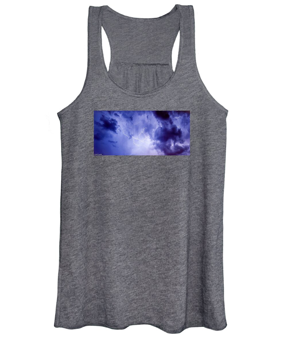 Storm Women's Tank Top featuring the photograph Electric Blue by Mike Ronnebeck