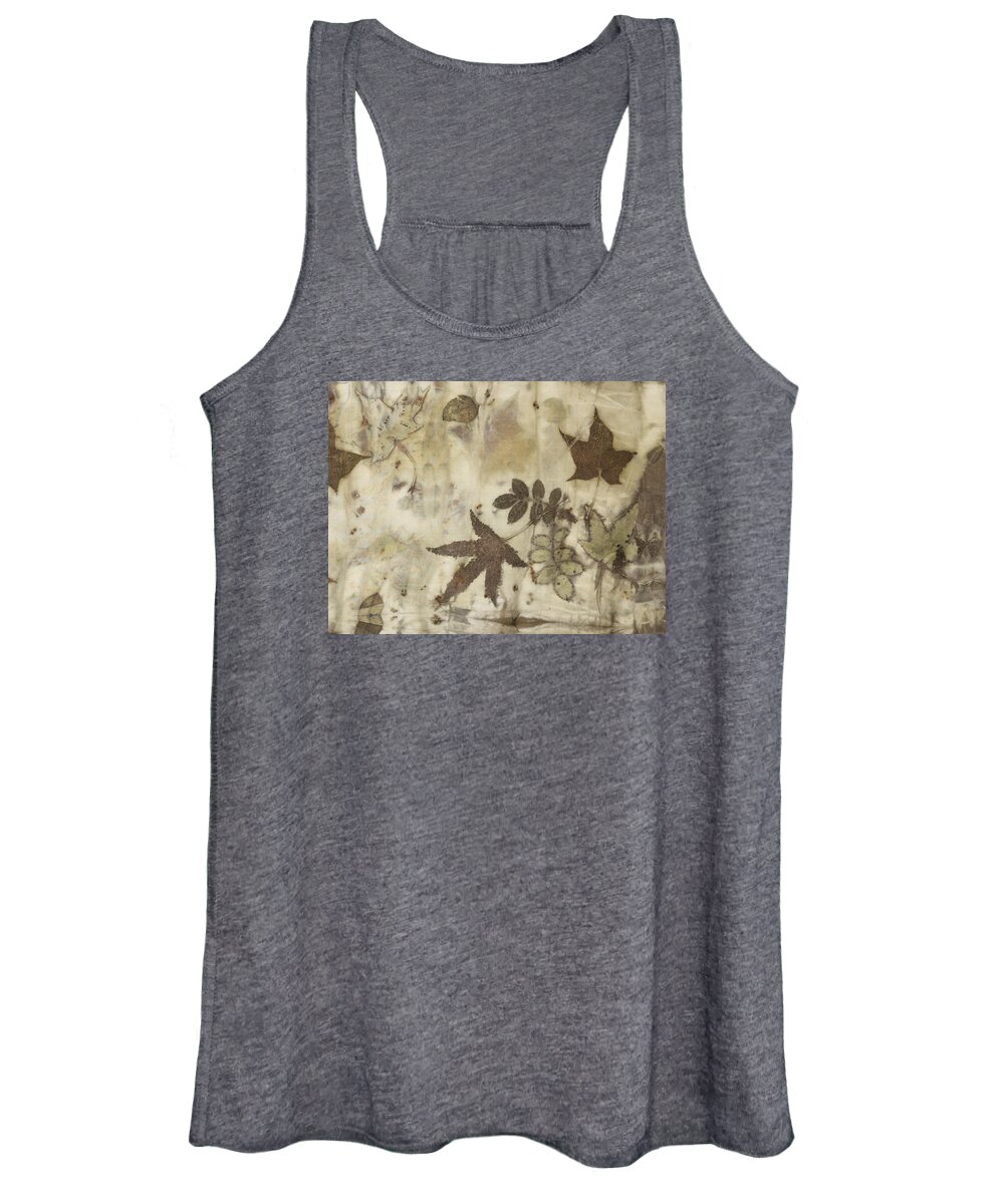 Leaves Women's Tank Top featuring the tapestry - textile elements of autumn II by Carolyn Doe
