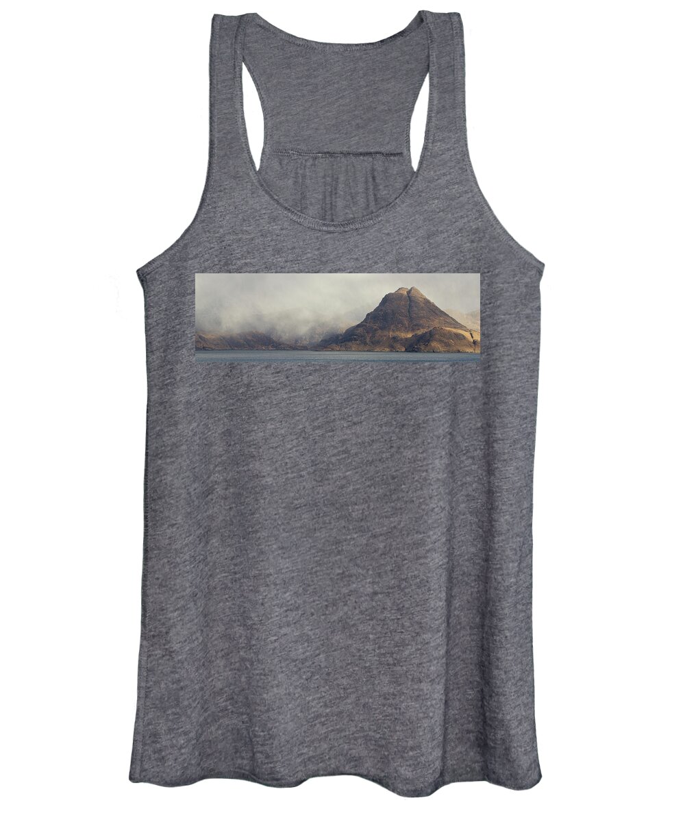 Sgurr Na Stri Women's Tank Top featuring the photograph Elgol 16x5 Panorama by Stephen Taylor