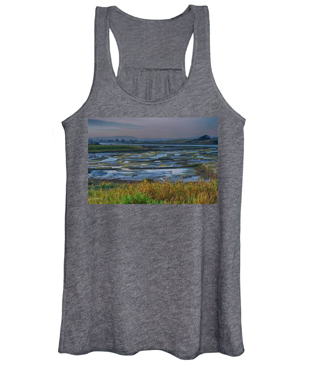 Central California Coast Women's Tank Top featuring the photograph Elkhorn Slough by Bill Roberts