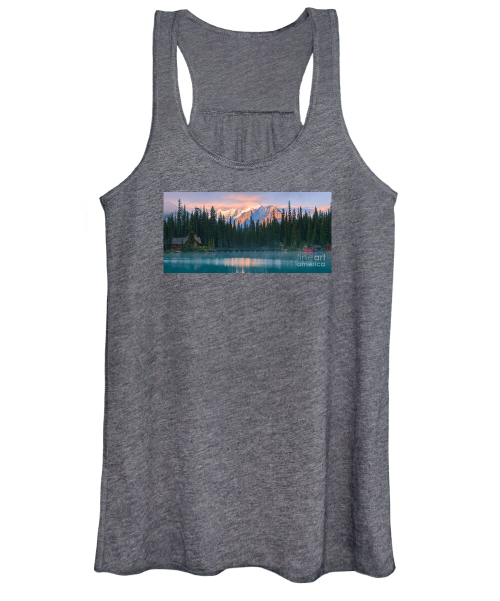 British Columbia Women's Tank Top featuring the photograph Emerald Lake by Henk Meijer Photography
