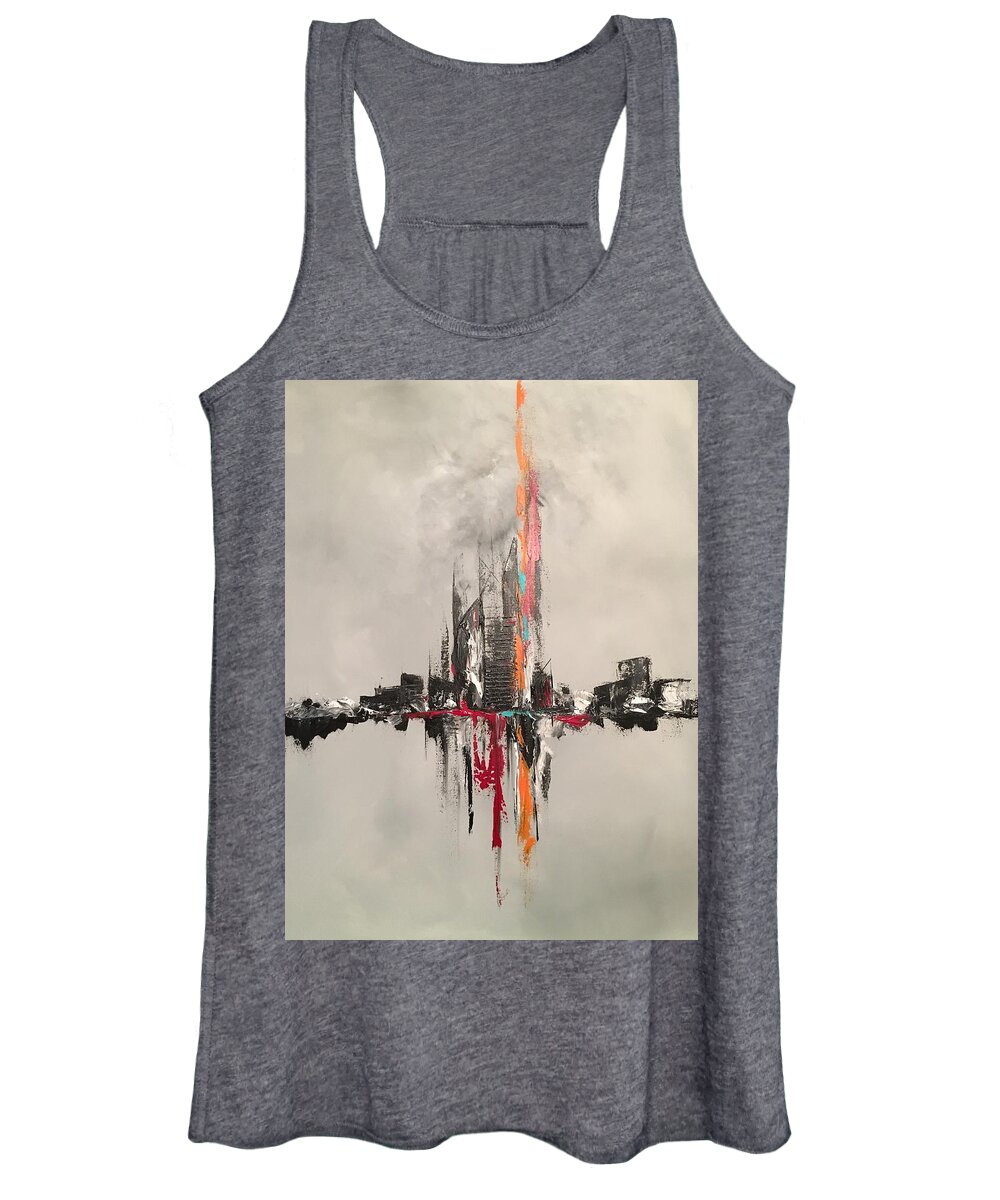 Abstract Women's Tank Top featuring the painting Eptiome by Soraya Silvestri