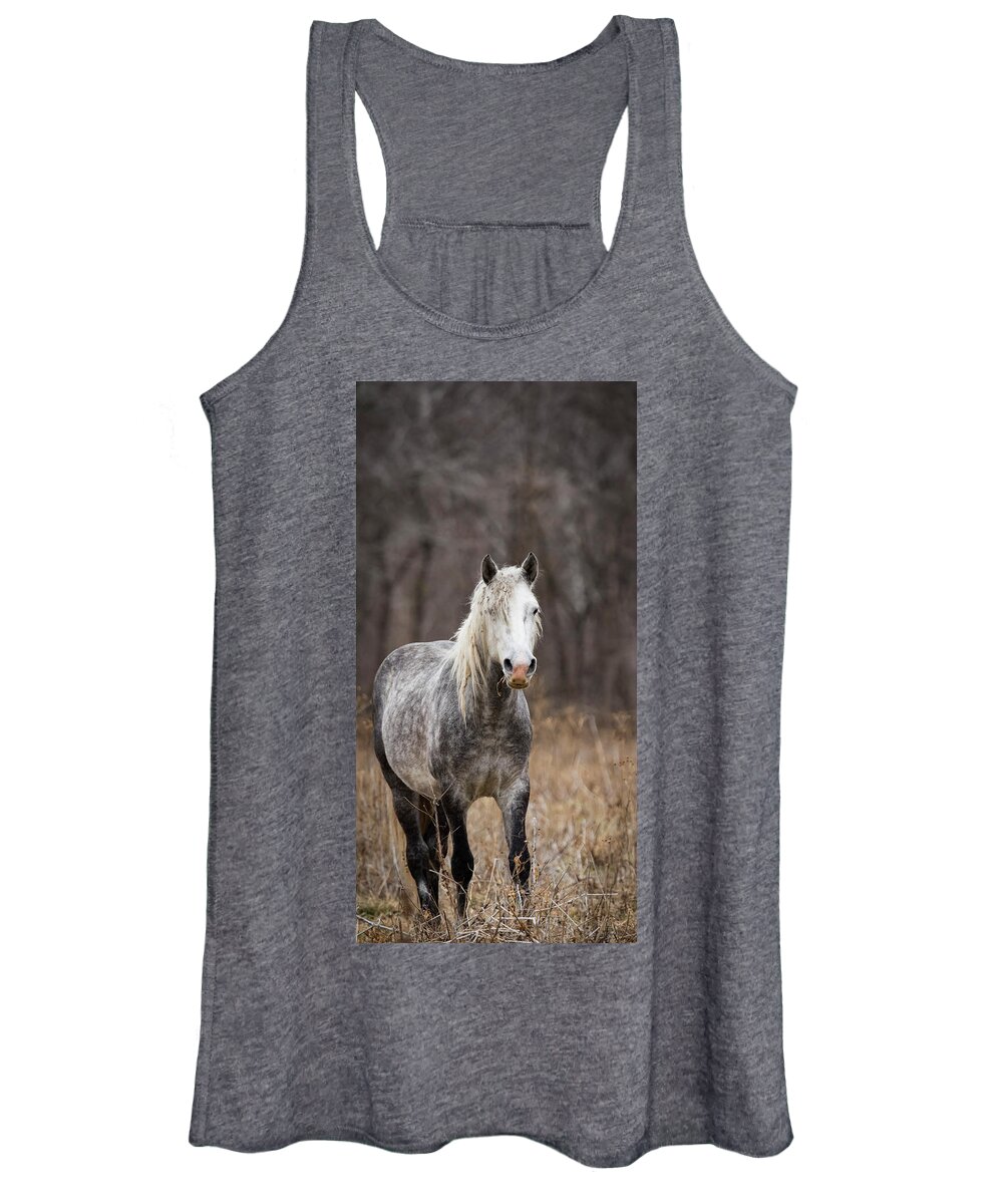 Horse Women's Tank Top featuring the photograph Escape by Holly Ross