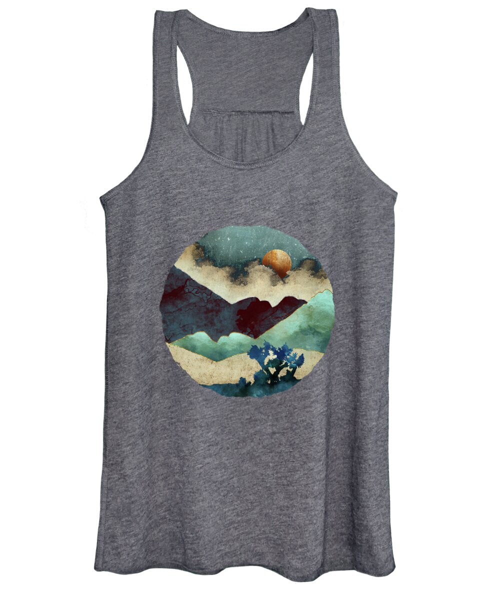 Calm Women's Tank Top featuring the digital art Evening Calm by Spacefrog Designs