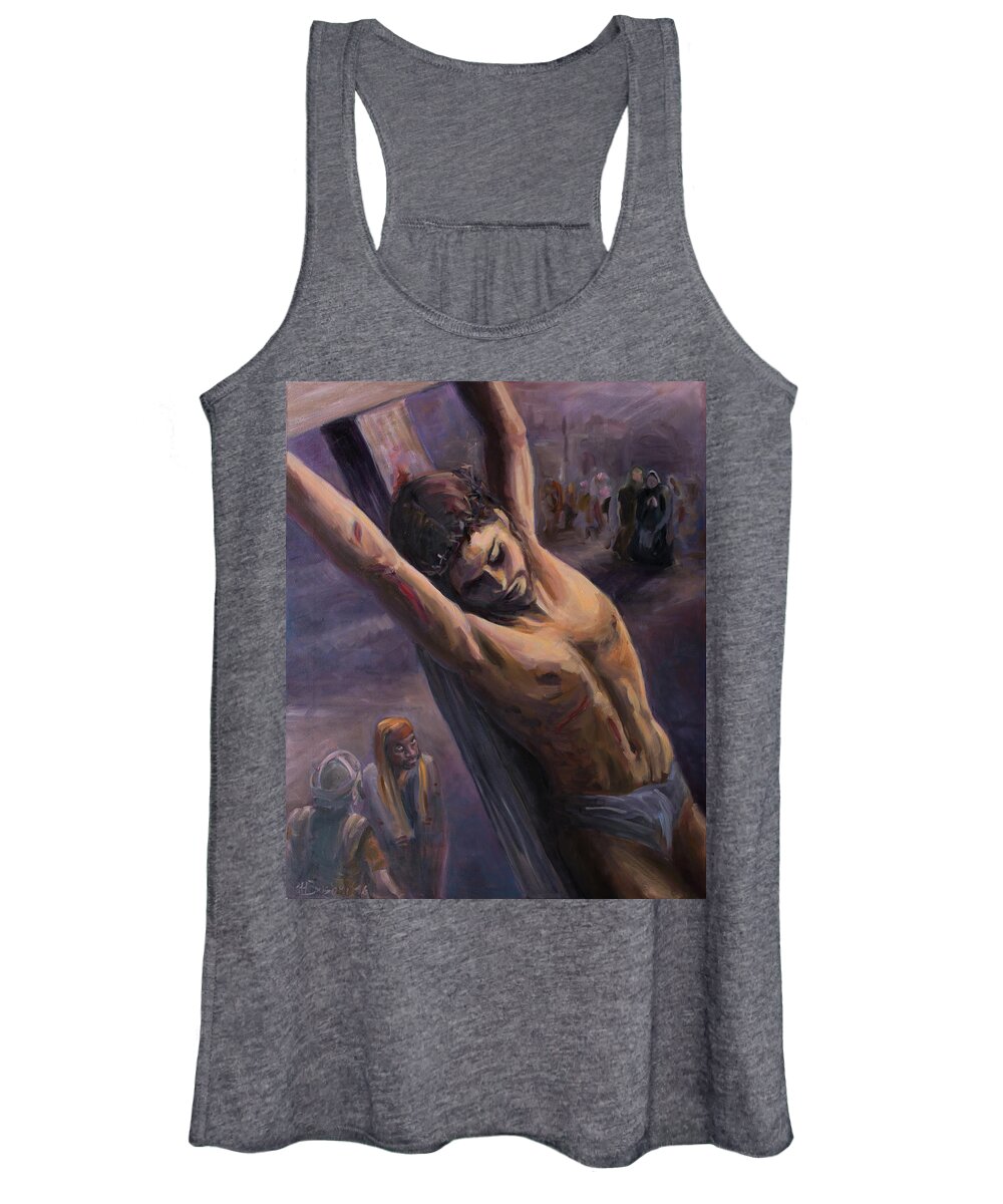 Jesus Women's Tank Top featuring the painting Extreme Sacrifice by Marco Busoni