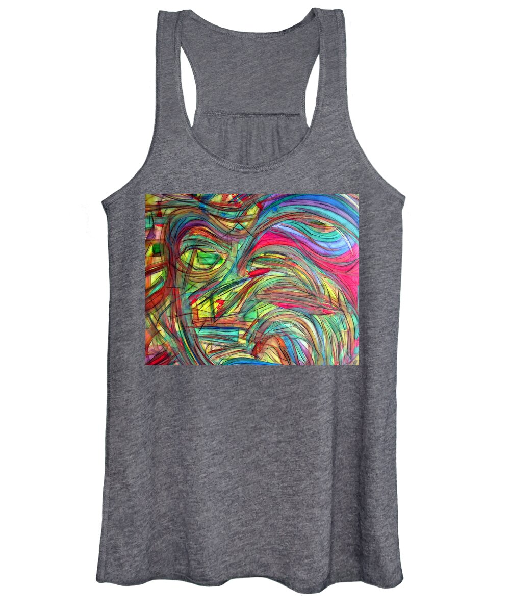Art Women's Tank Top featuring the painting EYES Of PERSEPHONE by Dawn Hough Sebaugh