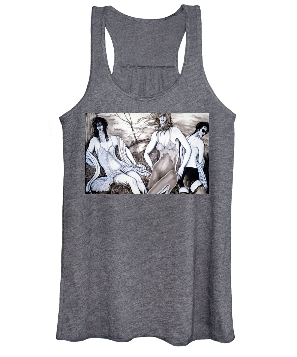 Women Women's Tank Top featuring the painting Fall by Valerie White