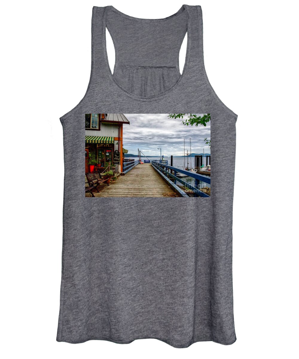 Dock Women's Tank Top featuring the photograph Fantasy Dock by Barry Weiss