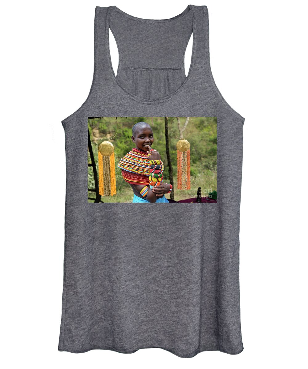People Women's Tank Top featuring the painting Fashion of Love by Morris Keyonzo