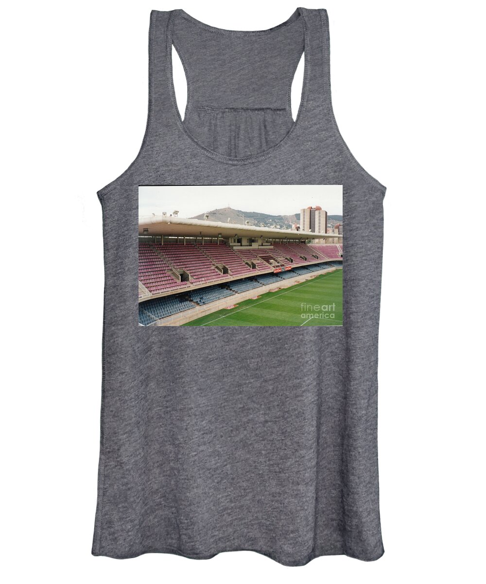 Fc Barcelona Women's Tank Top featuring the photograph FC Barcelona - Mini Estadi - West Side by Legendary Football Grounds