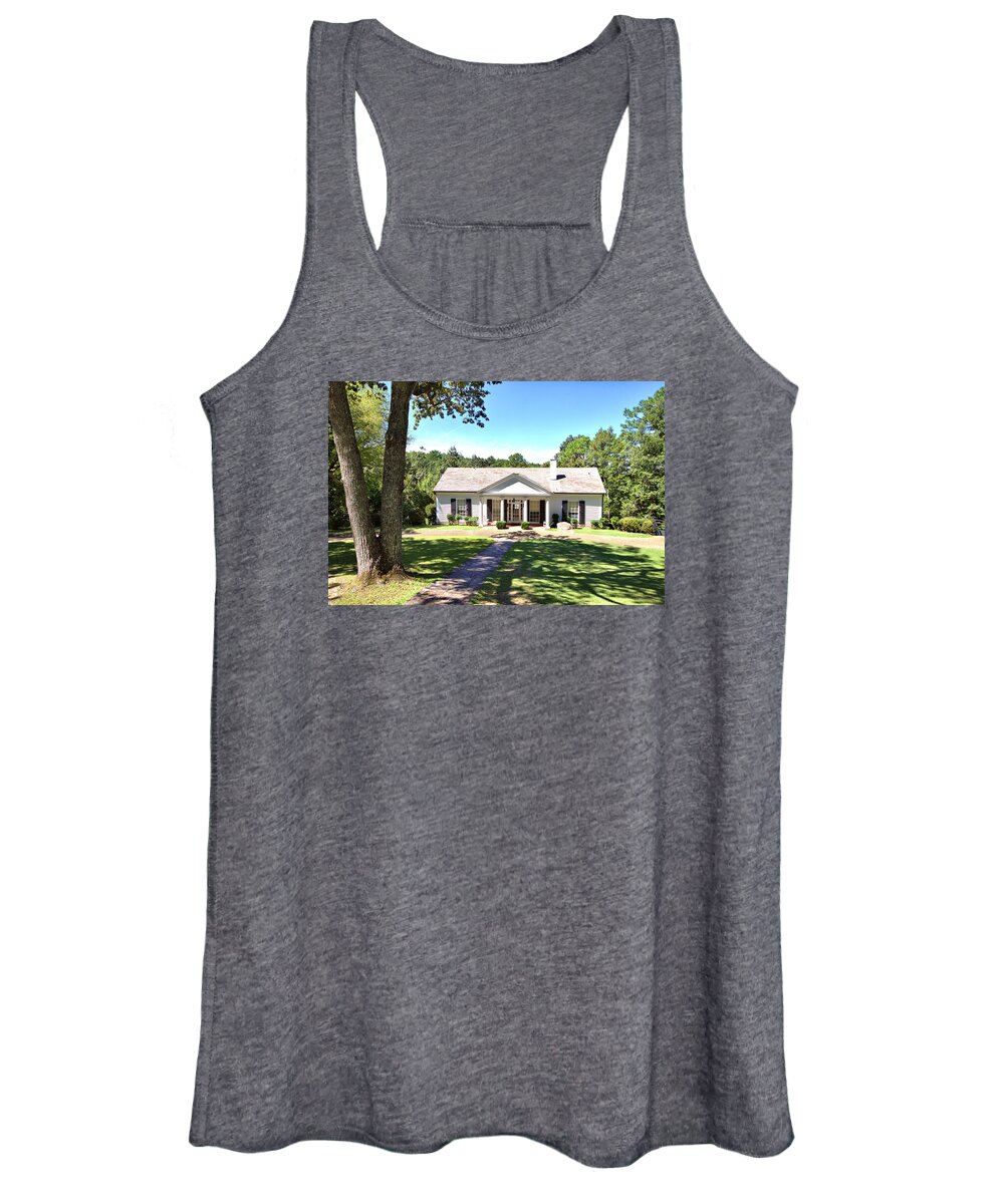 12148 Women's Tank Top featuring the photograph FDR's Little White House by Gordon Elwell