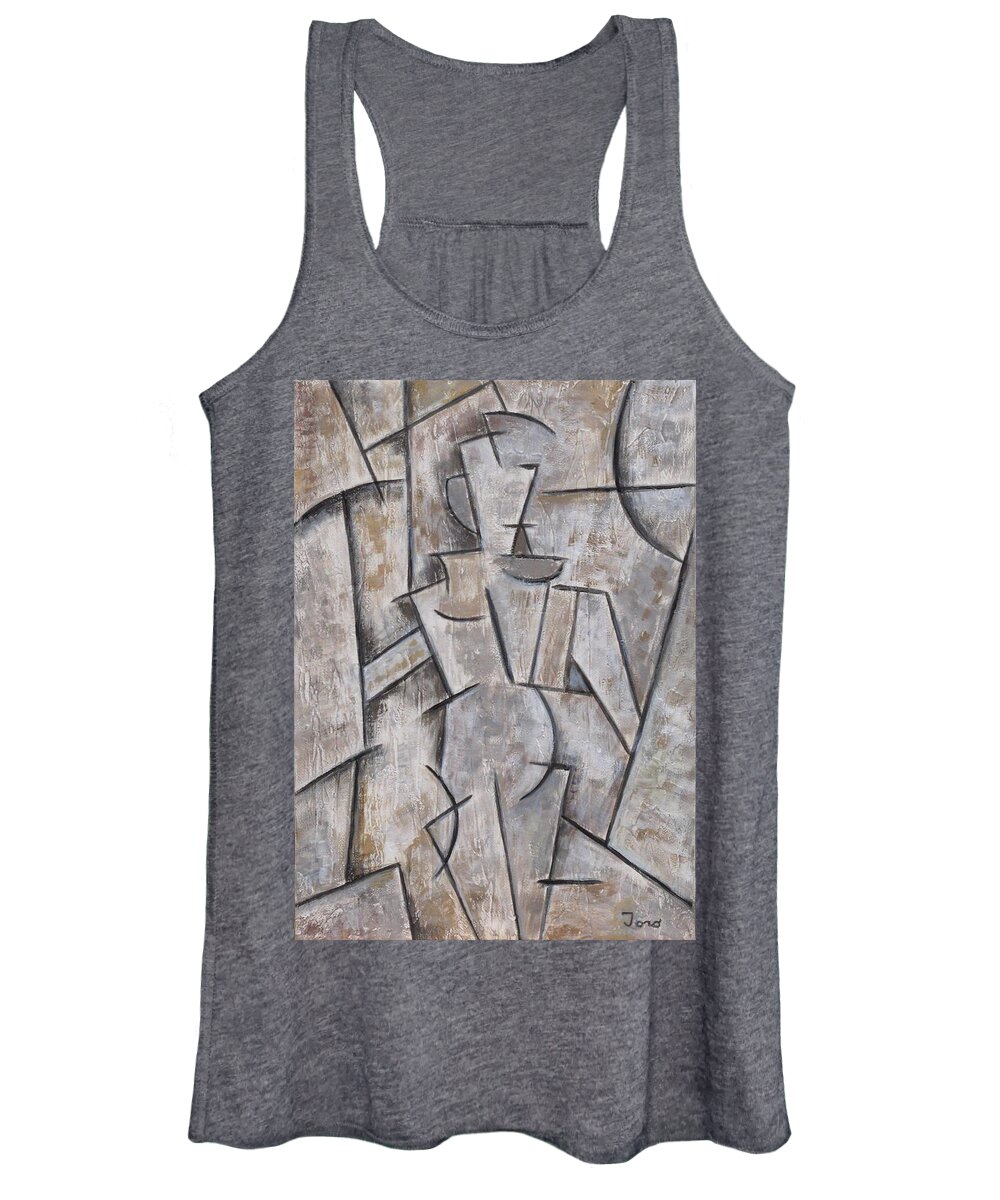 Figurative Women's Tank Top featuring the painting Femme Jolie by Trish Toro