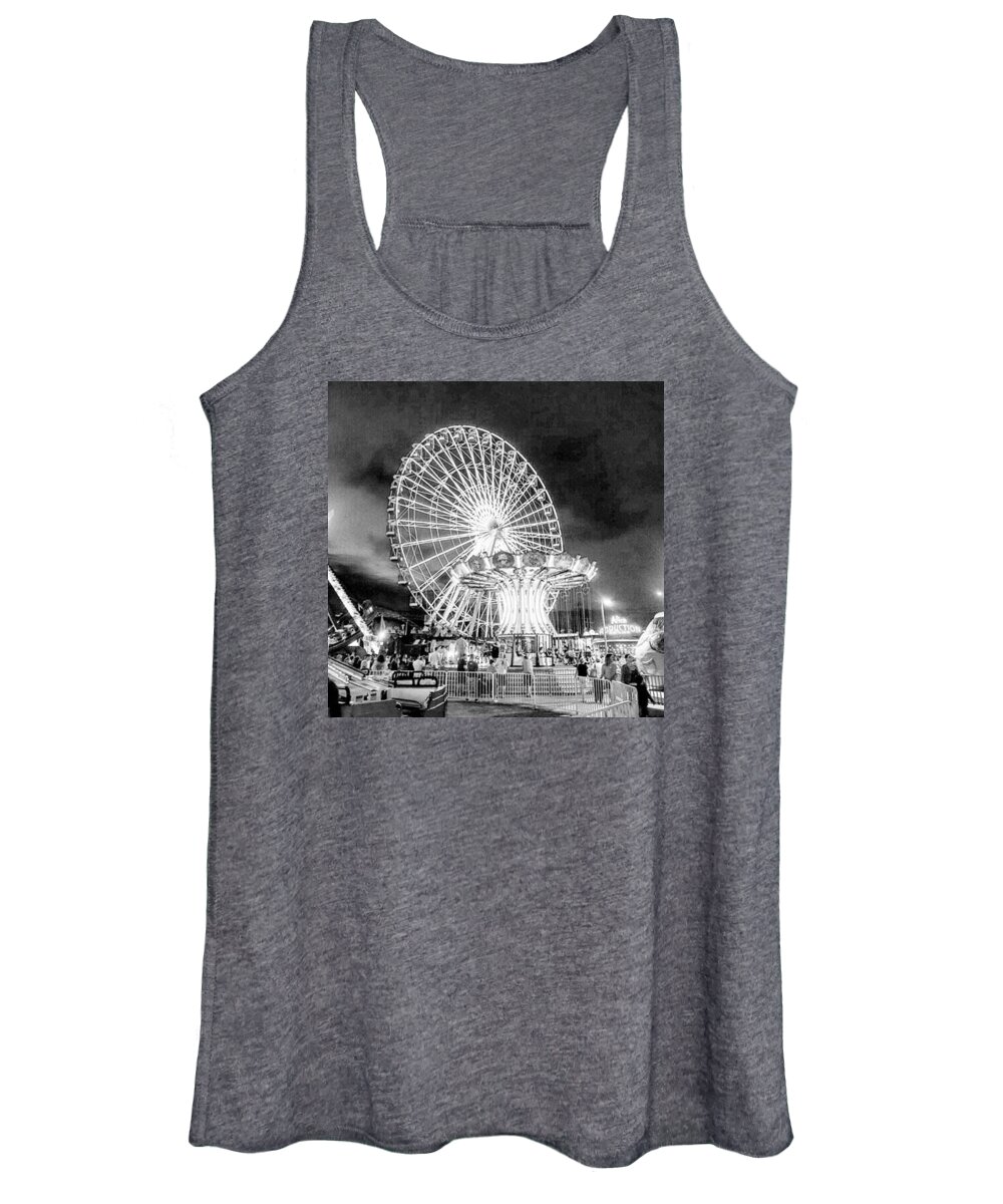 Summer Women's Tank Top featuring the photograph Ferris Wheel in Ocean City by Sharon Halteman