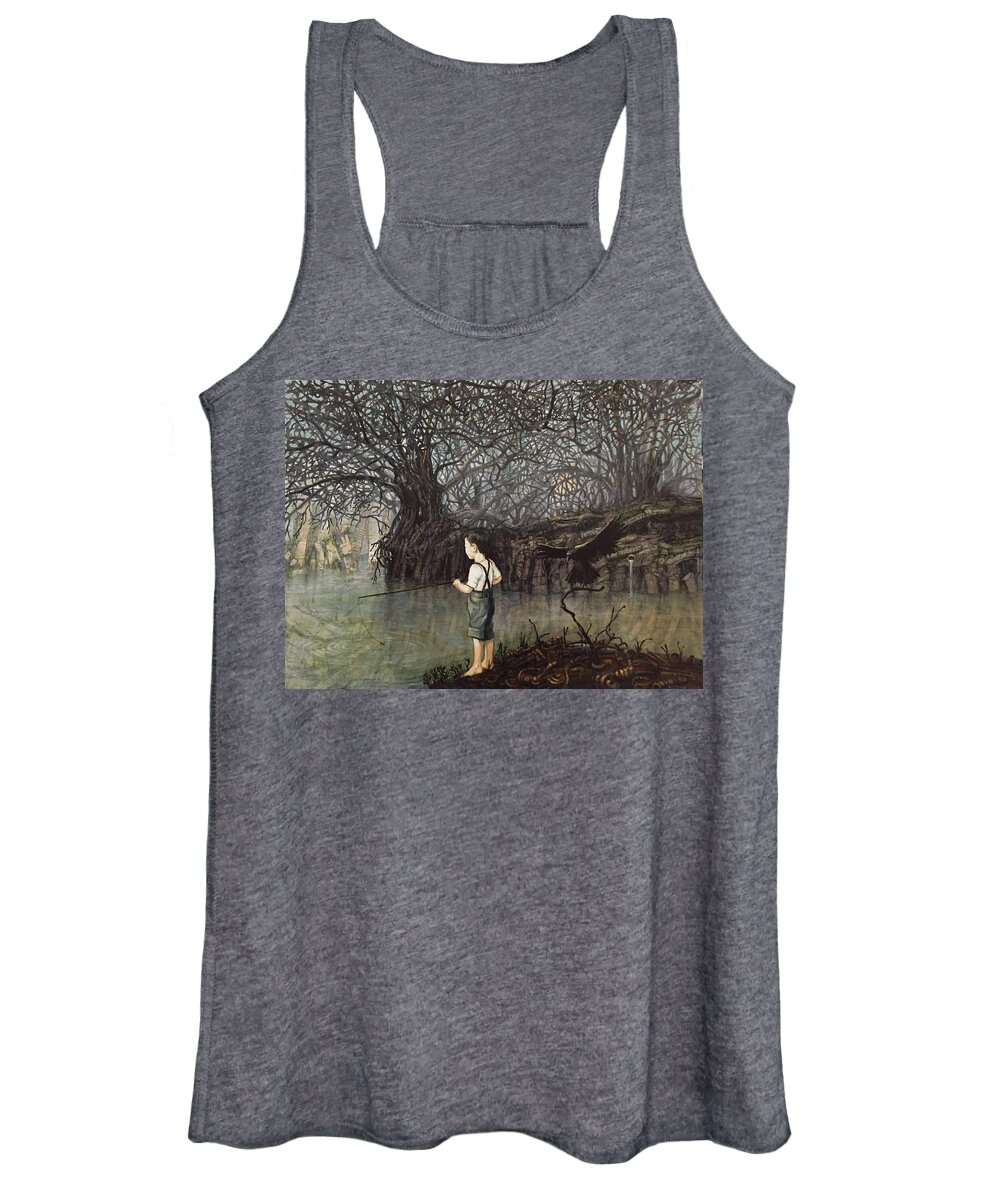 Fishing Women's Tank Top featuring the painting Fission by William Stoneham