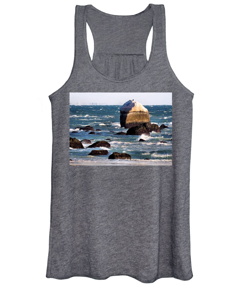 Flag Rock Women's Tank Top featuring the photograph Flag Rock by Janice Drew