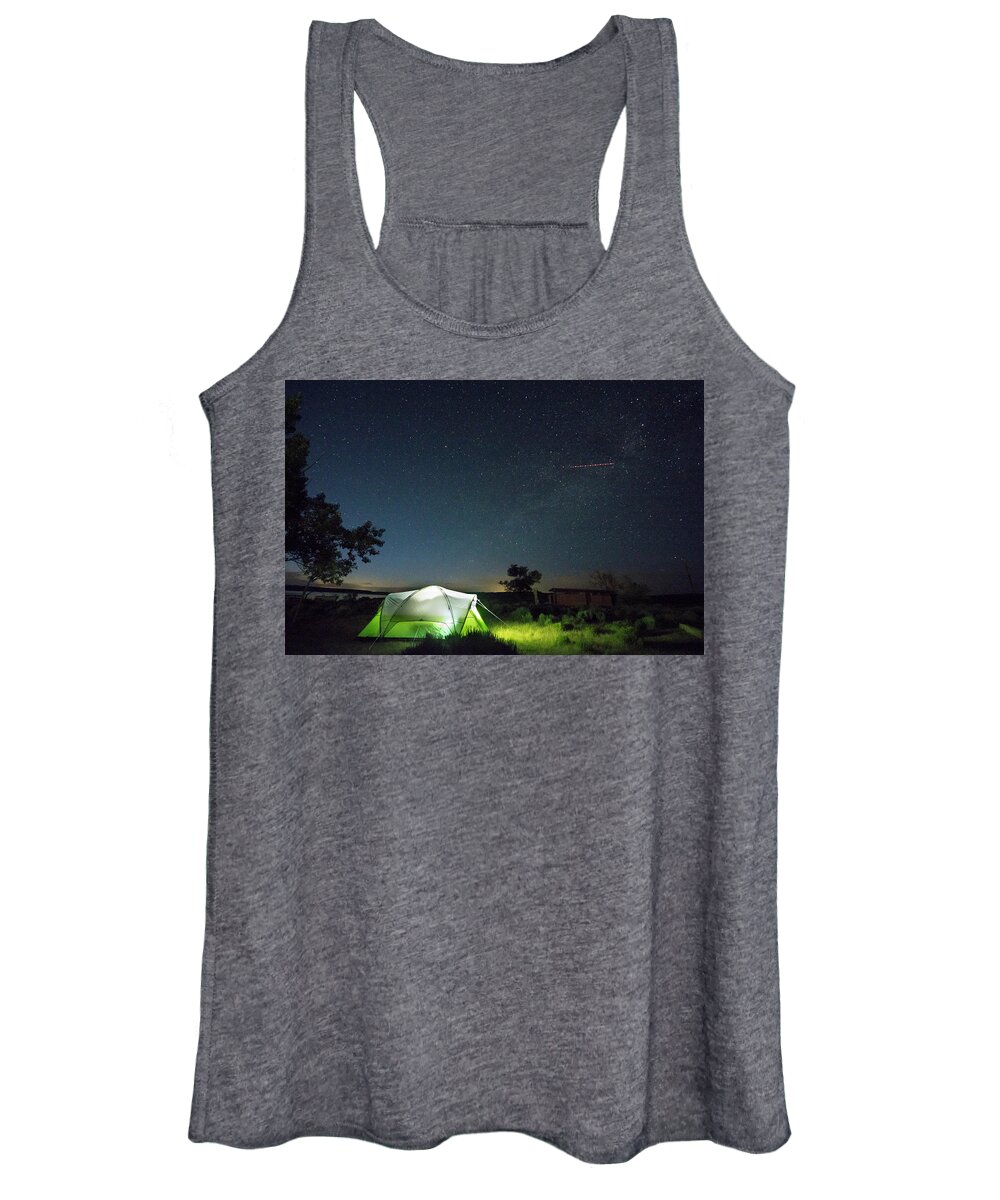 Flaming Gorge Women's Tank Top featuring the photograph Flaming Sky by Brian Duram
