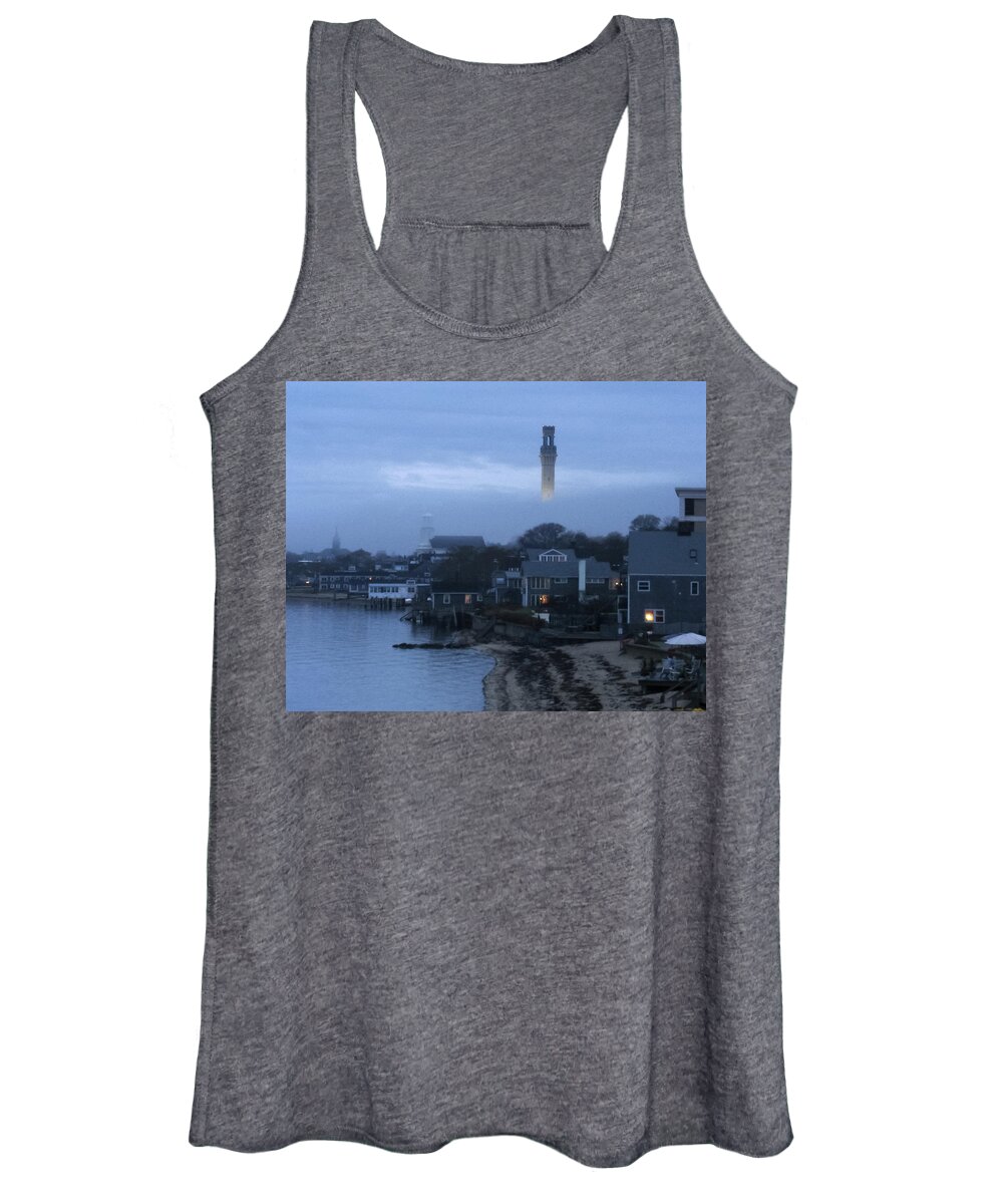 Provincetown Women's Tank Top featuring the photograph Floating Monument by Ellen Koplow