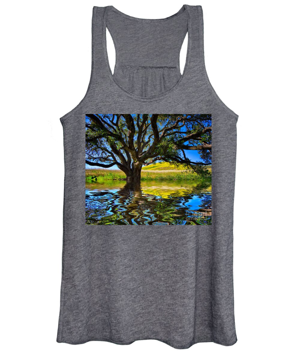 Oak Women's Tank Top featuring the photograph Flooded Oak by Mimi Ditchie