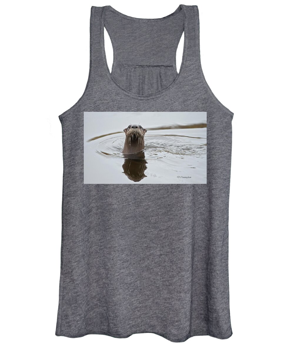 Otter Women's Tank Top featuring the photograph Florida Otter by Dorothy Cunningham