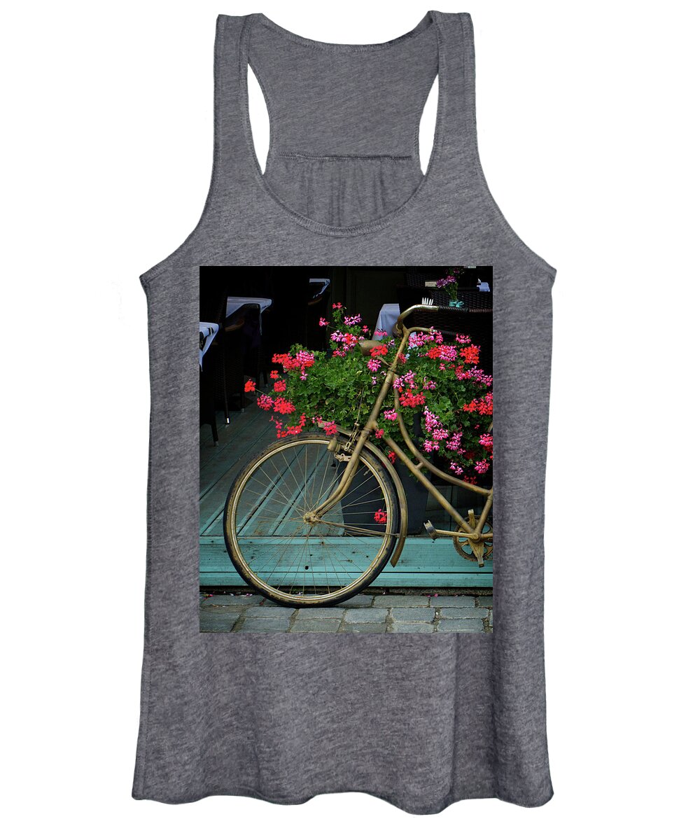 Bike Women's Tank Top featuring the photograph Flowering Bicycle by Rebekah Zivicki