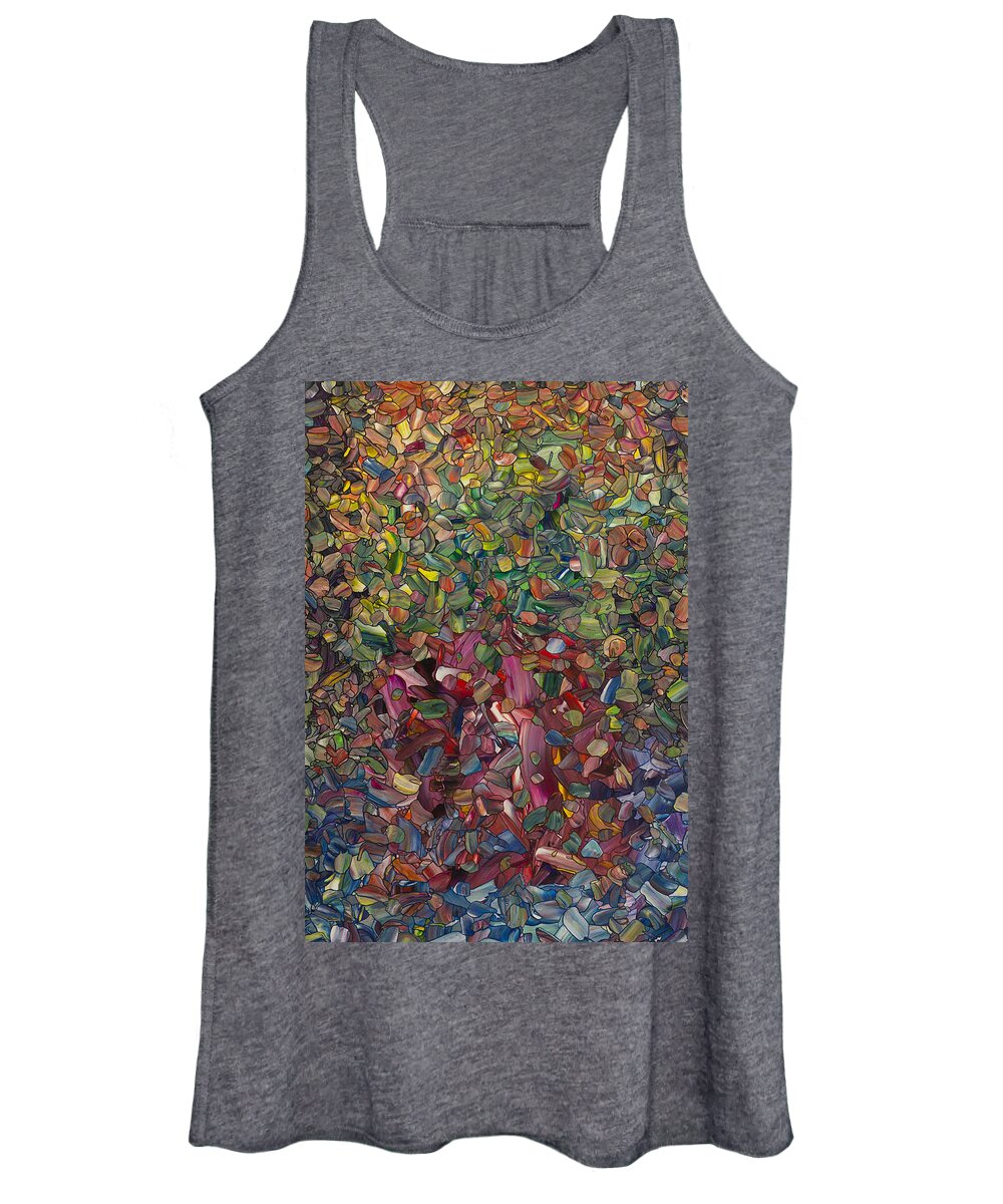 Flowers Women's Tank Top featuring the painting Flowers in a Red Vase by James W Johnson