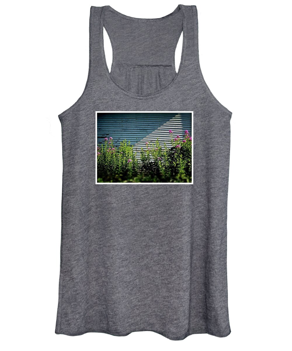 Frank-j-casella Women's Tank Top featuring the photograph Flowers Line-up by Frank J Casella