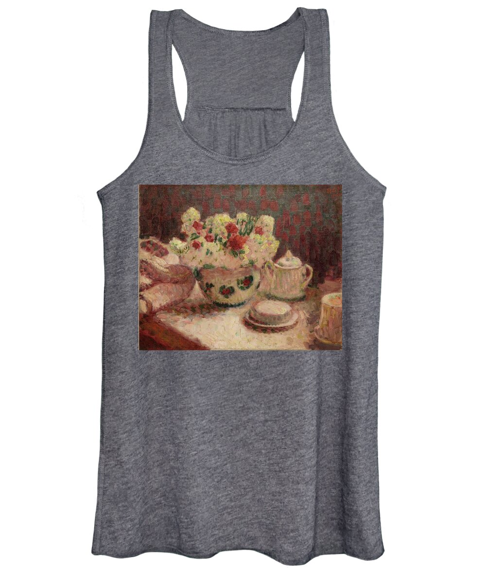 Roderic O'conor Women's Tank Top featuring the painting Flowers On A Table by MotionAge Designs