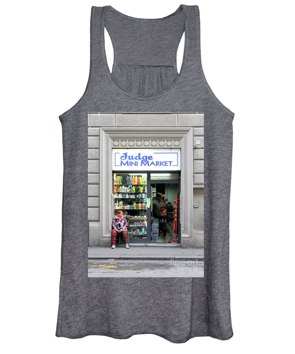 Florence Women's Tank Top featuring the photograph Fluorescent David in Florence by Adam Long