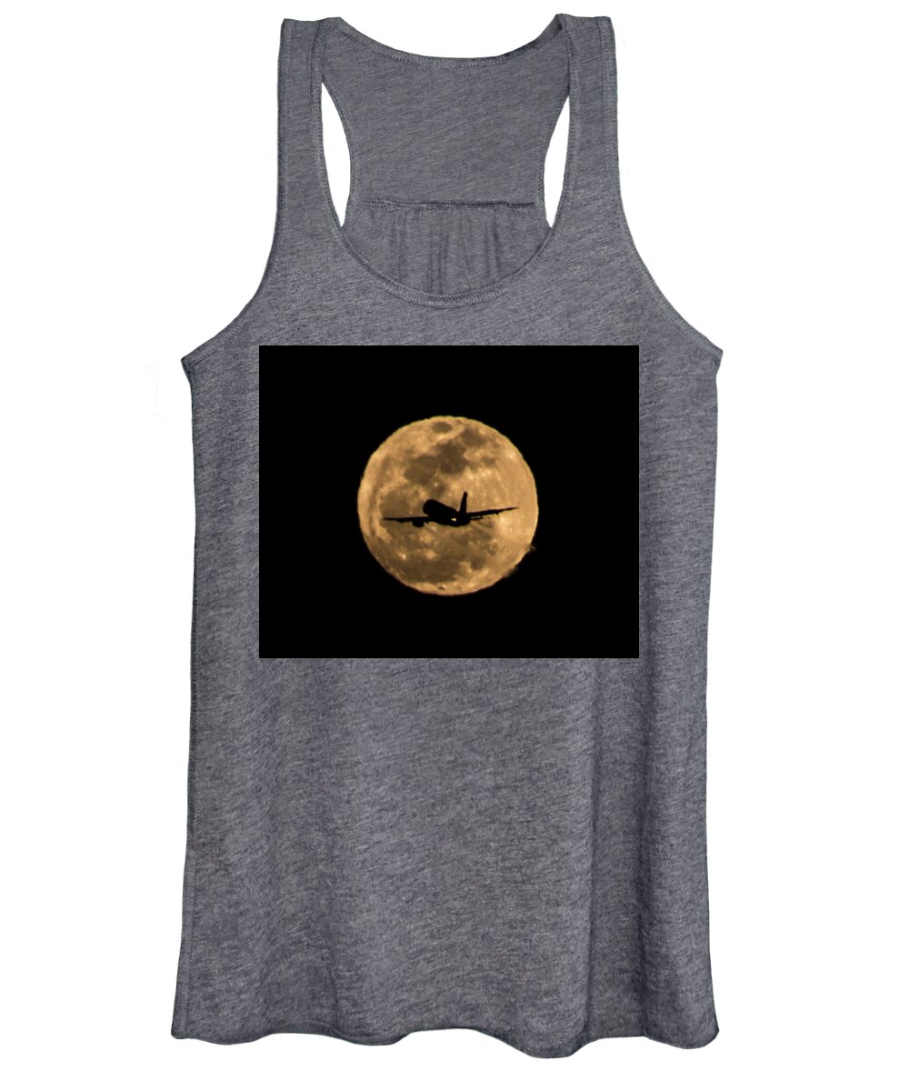 Moon Women's Tank Top featuring the photograph Fly Me Away by Alex Lapidus