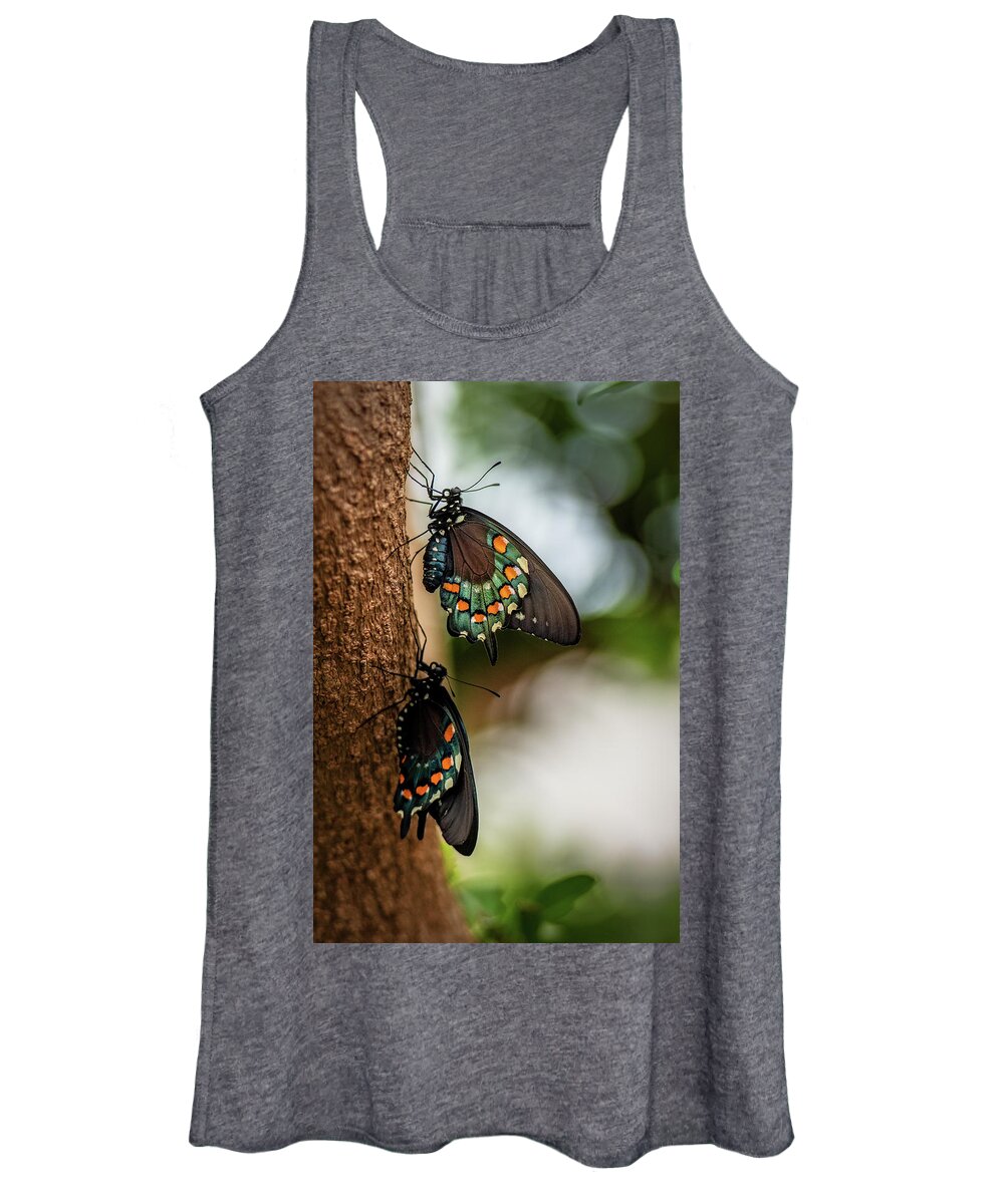 Butterfly Women's Tank Top featuring the photograph Follow the Leader by Cindy Lark Hartman