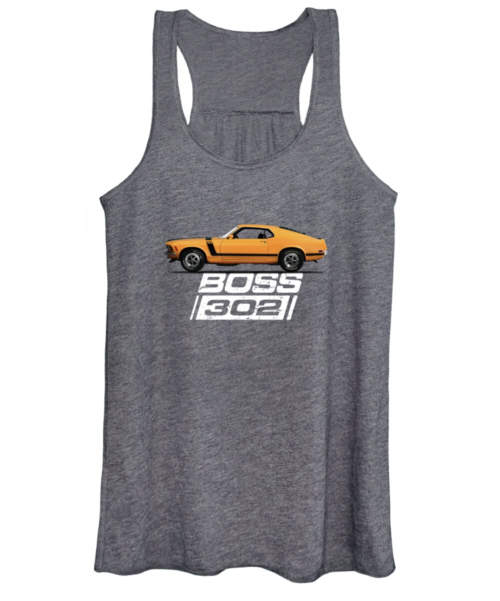 Ford Mustang Boss 302 Women's Tank Top featuring the photograph Ford Mustang Boss 302 by Mark Rogan