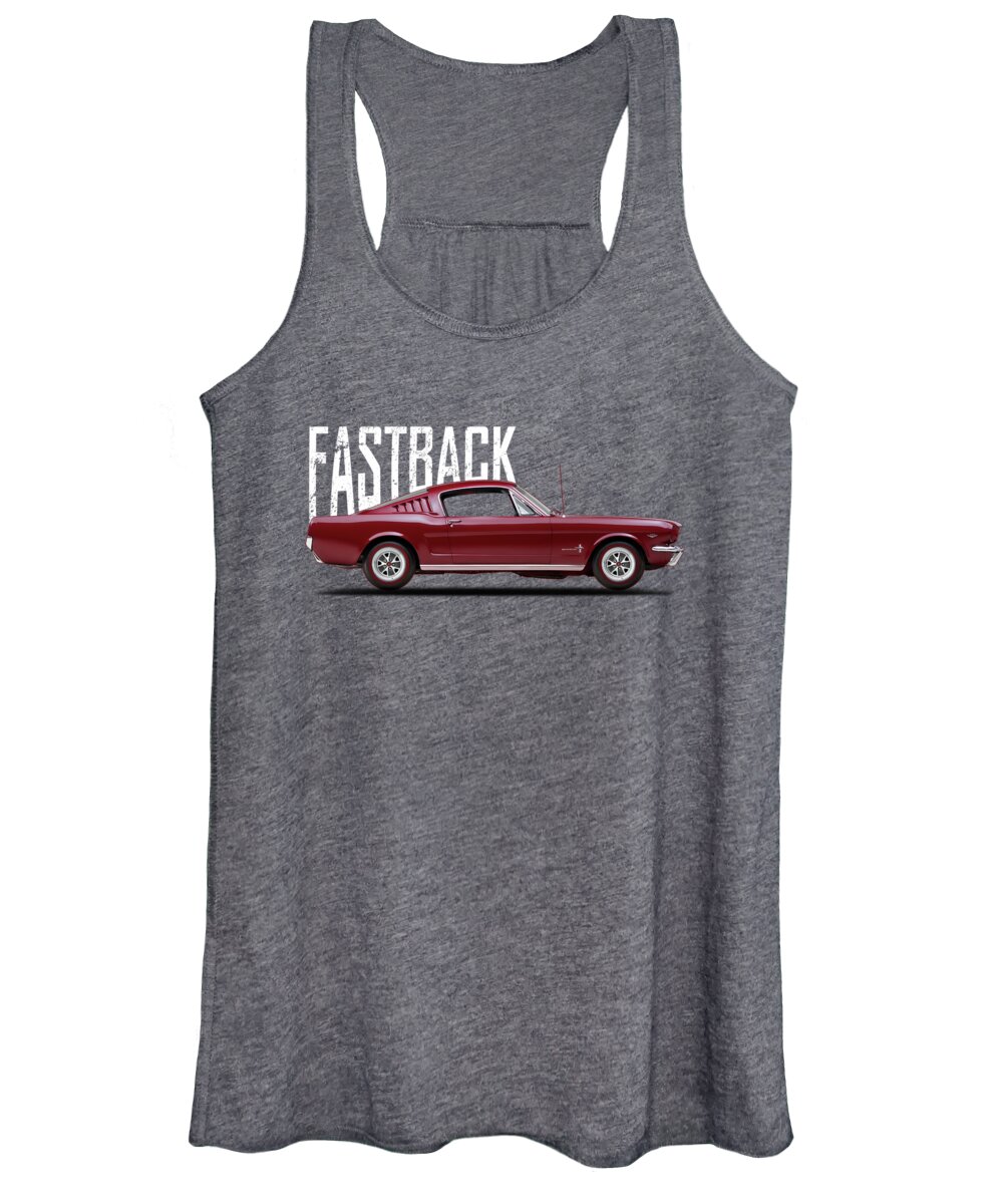 Ford Mustang Fastback 1965 Women's Tank Top featuring the photograph Ford Mustang Fastback 1965 by Mark Rogan