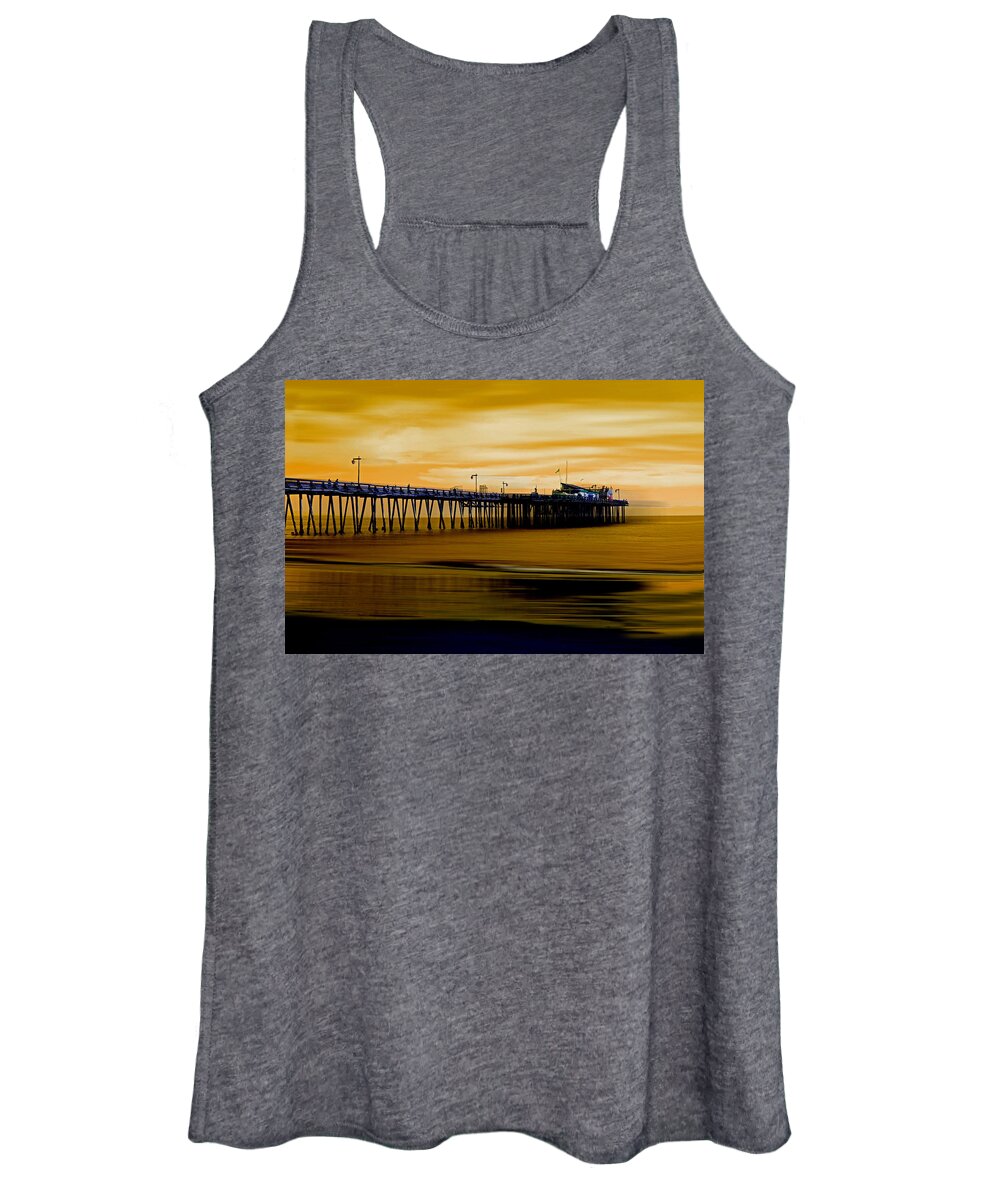 Sunset Women's Tank Top featuring the photograph Forever Golden by Janet Kopper