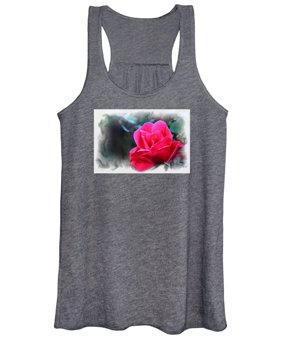 Red Rose Women's Tank Top featuring the photograph Forever Love by Walter Herrit