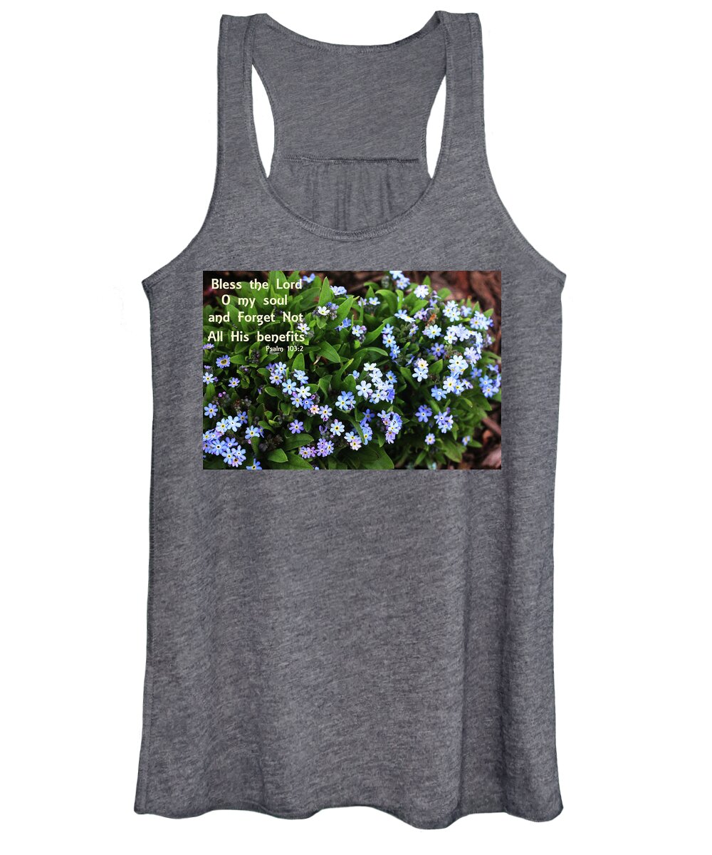 Floral Women's Tank Top featuring the photograph Forget not All His Benefits by Trina Ansel