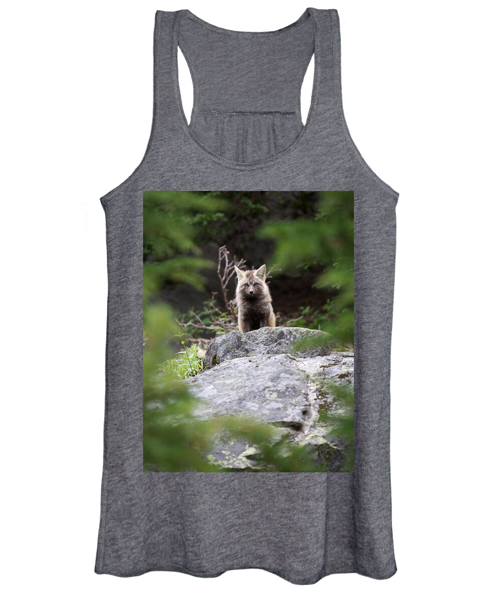 Fox Women's Tank Top featuring the photograph Foxy by Dillon Kalkhurst
