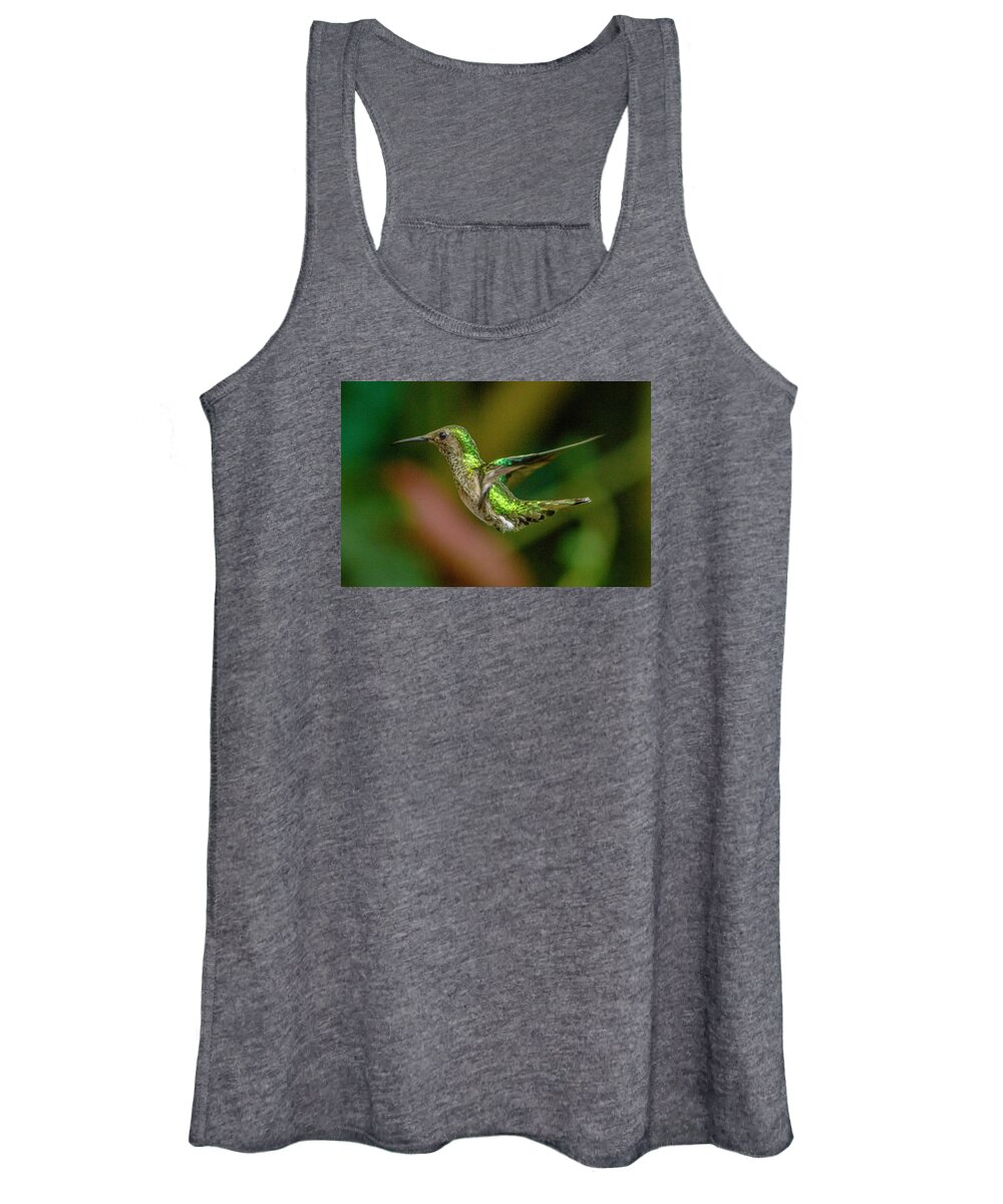 Animals Women's Tank Top featuring the photograph Frequent Flyer 2, Mindo Cloud Forest, Ecuador by Venetia Featherstone-Witty